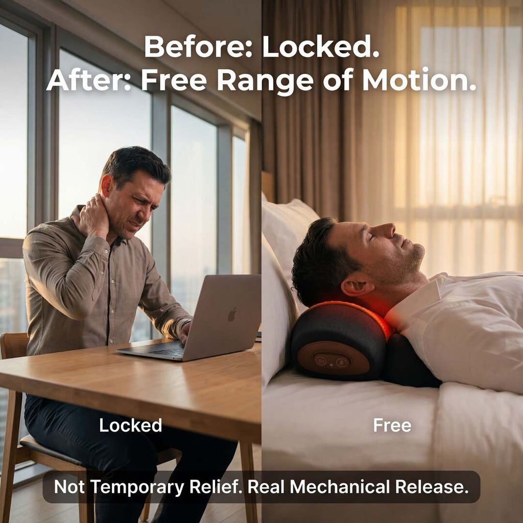 Das Loosen Up™ Nackenmassagekissen mit Wärmefunktion – 3-in-1-System zur Dekompression der Halswirbelsäule und Wärmetherapie 